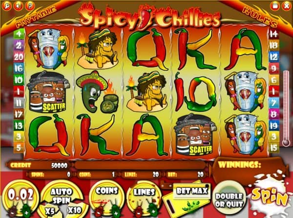 spicy cillies slot machine